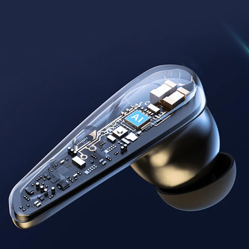 Bluetooth 5.2 TWS Wireless Headphones in Powerbank Case for Gamers for Gaming LED Black