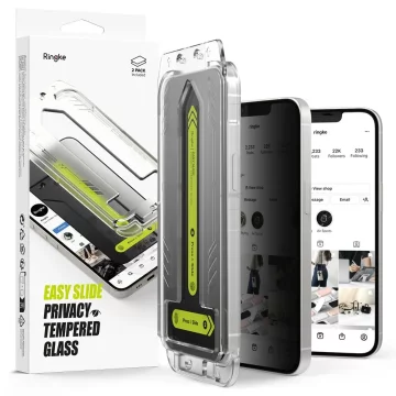 iPhone 16e Sichtschutzglas Ringke Easy Slide 2er-Pack Sichtschutz