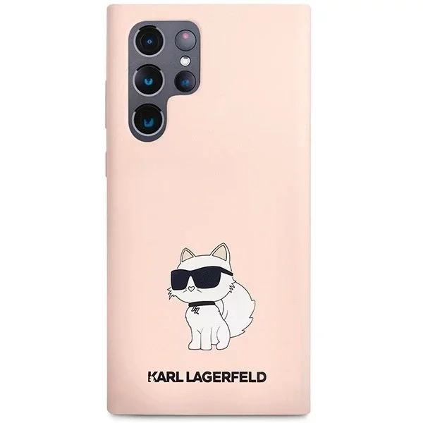 Karl Lagerfeld KLHCS23LSNCHBCP do Samsung Galaxy S23 Ultra S918 hardcase Silicone Choupette różowy/pink