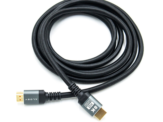 Kabel x2 HDMI 2.1 Alogy 2m 8K PREMIUM ULTRA High Speed 60Hz 48GBps Czarny