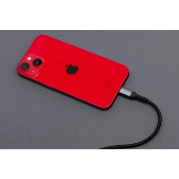 Kabel USB-A na Lightning 12W 2m Nylon Forcell Hliník Bílý