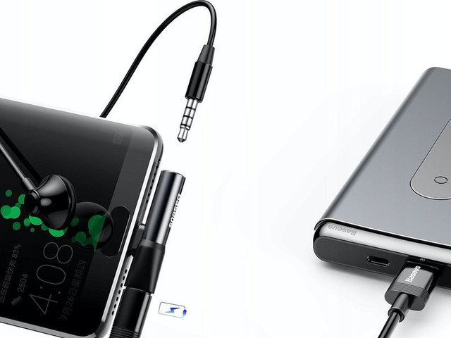 Baseus Adapter USB-C to Audio Mini Jack 3.5mm angled USB-C L41 Black