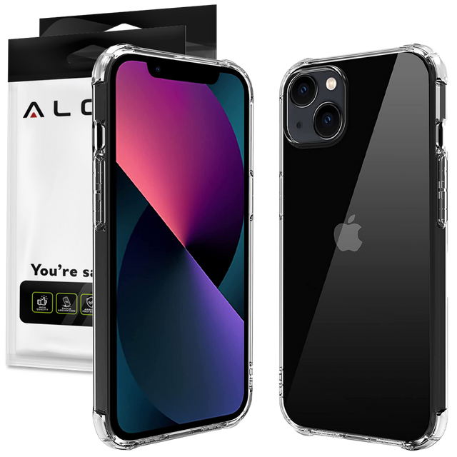 Etui pancerne ShockProof Alogy do Apple iPhone 14 Plus Przezroczyste + Szkło