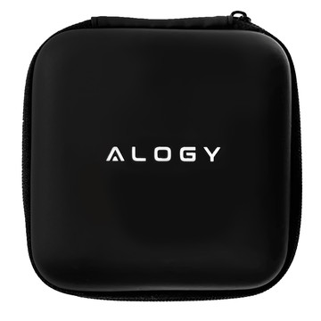 Tasche mit Reißverschluss Alogy Protect Universaltasche für Zubehör Kopfhörer, Kabel, Ladegerät schwarz