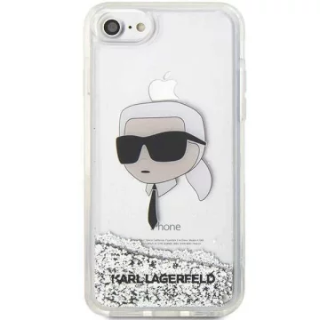 Handyschutzhülle Karl Lagerfeld KLHCI8LNKHCH für Apple iPhone 7/8/ SE 2020/2022 silber/silber Hardcase Glitter Karl Head
