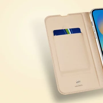 Dux Ducis Skin Pro holster case cover with flip iPhone 14 Pro Max gold