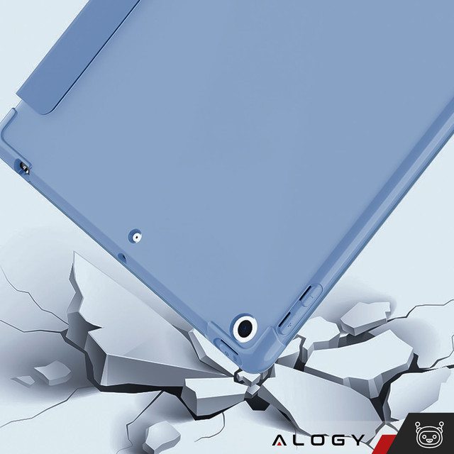 Etui do Apple iPad 10.2" 9/8/7 Gen (2021/2020/2019), Ochronne Smart Case z Klapką i Podstawką, Odporne TPU, Wzmocnione Narożniki, Alogy BookGuard™ – Niebieskie