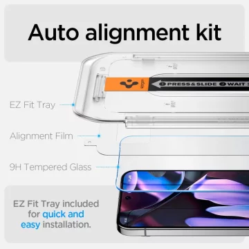 Spigen Glas.Tr ”EZ FIT” Tempered Glass 2-Pack for Google Pixel 9 Pro XL Clear