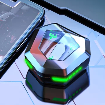 Słuchawki bezprzewodowe Bluetooth 5.2 Alogy TWS 9D EarPhones z stacja dokująca z mikrofon PowerBank dla graczy Czarne