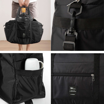 Cestovní taška do letadla, turistická sportovní kabina, příruční zavazadlo, prostorná na kufr, dovolená 36l Alogy Black