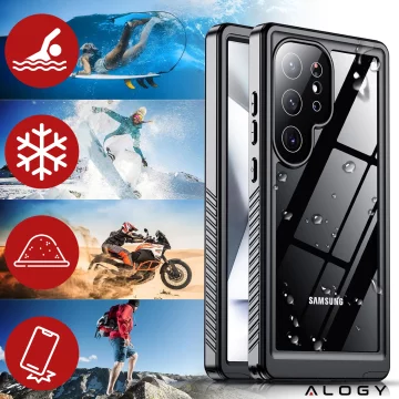 Pouzdro pro Samsung Galaxy S24 Ultra Armored Waterproof IP68 360 Armor Case for Mag Safe Alogy černé