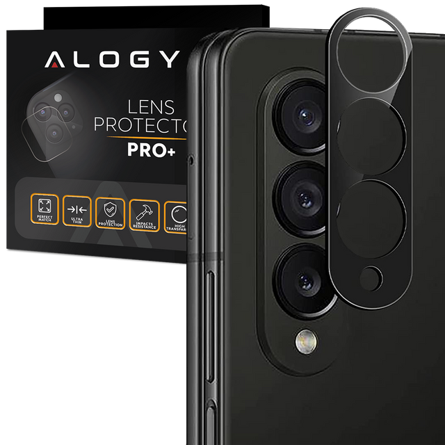 Kovová ochrana fotoaparátu Alogy Lens Protector PRO pro Samsung Galaxy Z Fold 4 Black