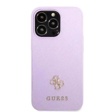 Etui Guess GUHCP13XPS4MU für Apple iPhone 13 Pro Max 6,7" lila/lila Hardcase Saffiano 4G Small Metal Logo