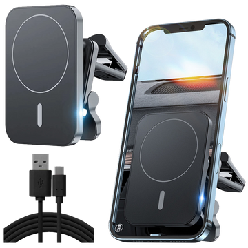 Držák do auta s Qi nabíječkou pro MagSafe Alogy na 15W mřížku Black