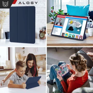 Hülle für Apple iPad 10.2 9 Gen 8/7 2021/2020/2019 Smart Pencil Case Alogy TPU Tablet Cover Marineblau