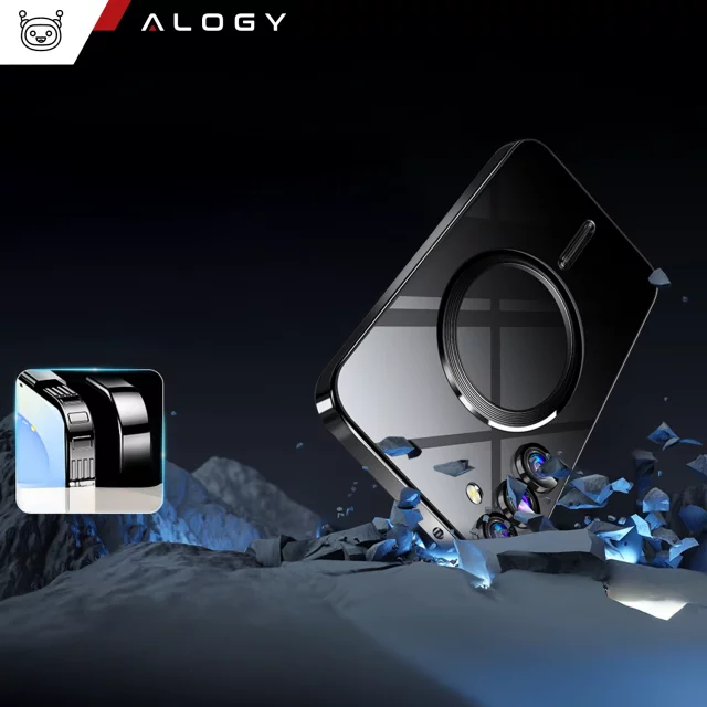 MagSafe Case for Apple iPhone 16 Pro Max Alogy Glamour Luxury Ring Case Gold-Transparent