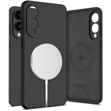 Etui do Samsung Galaxy S25 Edge Tech-Protect Liquid Silicone MagSafe Czarny