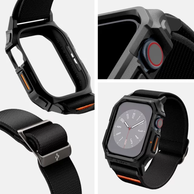 POUZDRO S ŘEMÍNKEM PRO APPLE WATCH 10 (42MM) ČERNÉ SPIGEN LITE FIT PRO