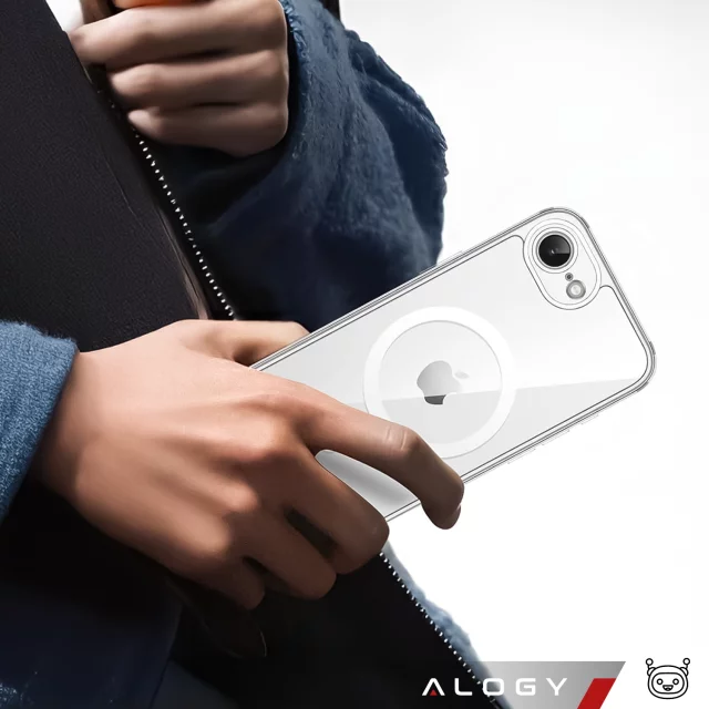 Hülle für Apple iPhone 16 Pro Max Alogy Anti-Shock Hybrid Case für MagSafe Transparent