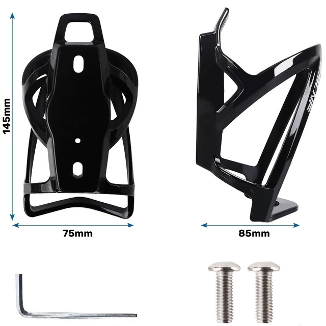 Koš na láhev na vodu, pití, voda, držák na kolo, univerzální držák na láhev, s prostorem pro Airtag, černá