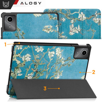 Etui do Lenovo Tab K11 / K11E 11” M11 10.95" TB330FU / TB330XU / TB331FC obudowa na tablet Case Alogy Book Cover Kwitnący migdałowiec (van Gogh)