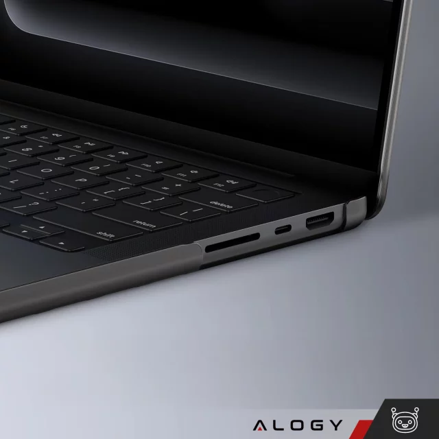Protective Case for Apple Macbook Pro 16 - M1/M2/M3/M4 2021-2024 2025 Alogy AirGuard™ Flexible Case Matte Black
