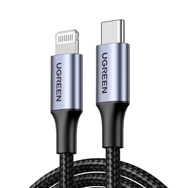 Kabel USB-C – Lightning 1m Ugreen US304 60759 MFi 3A Szary