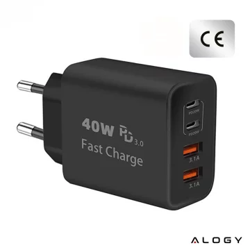 HUB splitter Alogy Adaptér pro počítačový notebook s USB-C na 3x USB-A 2.0 1x USB-A 3.0 šedý