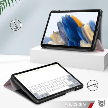 Case for Samsung Galaxy Tab A9 2023 8.7" X110 / X115 Tablet Cover Case Alogy Book Cover Pink Glass