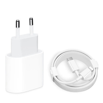 Alogy Wall Charger Fast USB-C PD 20W Lightning Cable 1m White Case