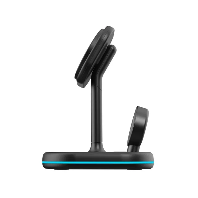 QI15W-A27 3IN1 magnetisches MagSafe kabelloses Ladegerät für iPhone/AirPods/Watch Schwarz