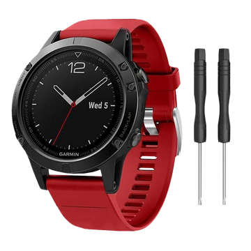 Alogy Karbonkautschukband für Garmin Fenix ​​​​5/5 Plus / 6/6 Pro Raspberry
