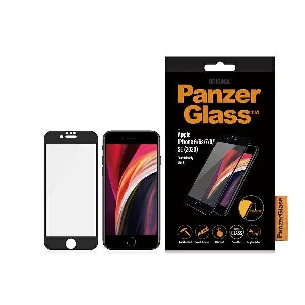 Szkło hartowane do iPhone SE 2022 PanzerGlass E2E Super+ Case Friendly Czarny