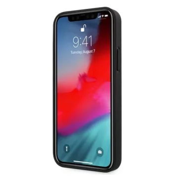 Etui BMW BMHCP12MRSWPK do Apple iPhone 12/12 Pro 6,1" pevné pouzdro kožené perforované