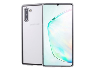 Dr.Fit doppelseitige magnetische Glashülle für Galaxy Note 10 Silber
