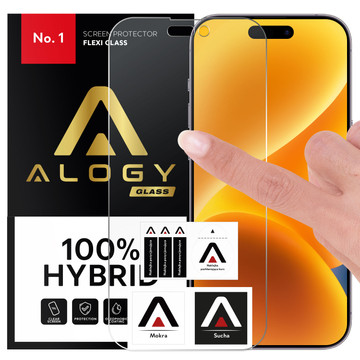 Hybrid glass for Apple iPhone 14 Pro Max full screen Alogy Flexi Full Glass 9H protective glass Shatterproof