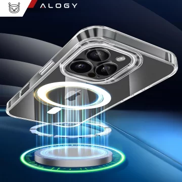 Hülle für Apple iPhone 16 Pro Alogy Anti-Shock Hybrid Case für MagSafe Transparent