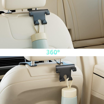 Držák na věšák, dvojitý háček do auta, 4v1, na sedátko, hlavová opěrka, organizér do auta, Alogy Car, 2 ks