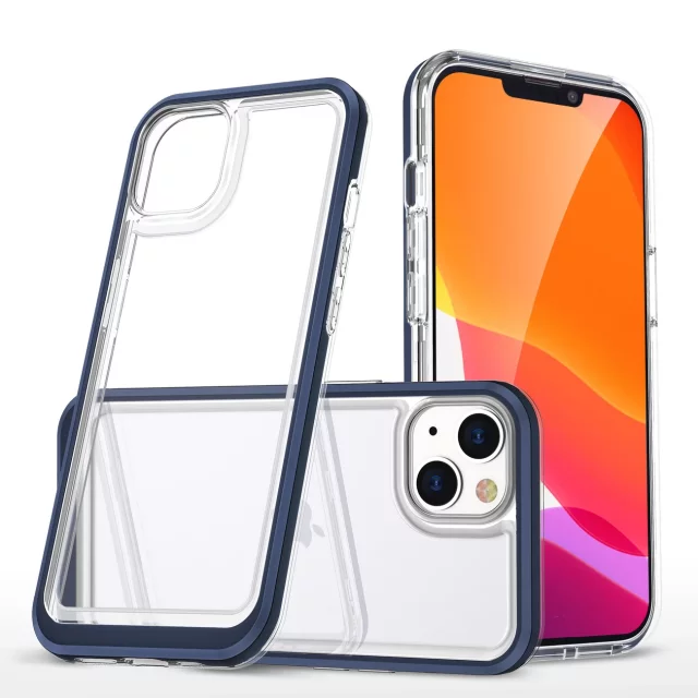 Čirý obal 3v1 pro iPhone 13 mini gelový kryt s rámečkem modrý