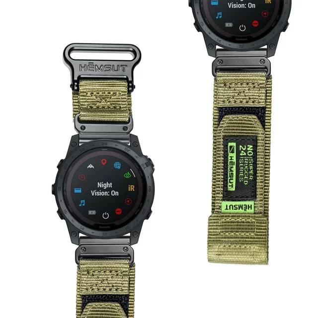 Nylonarmband für Garmin Fenix 5x 6x 7x Pro 26 mm Nylonband Sport Militärgrün