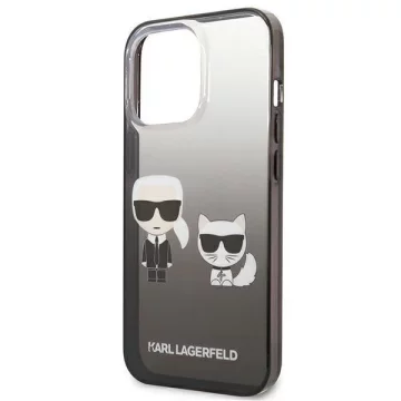 Karl Lagerfeld KLHCP13LTGKCK iPhone 13 Pro / 13 6,1" pevný obal černý/černý Gradient Ikonik Karl