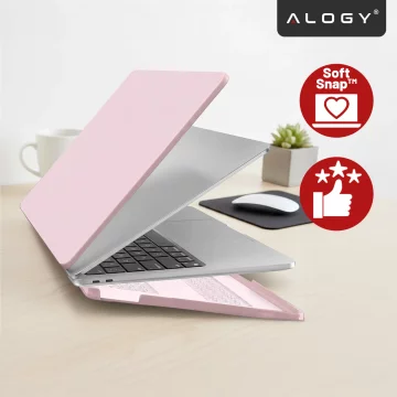 Case for Apple MacBook Air 13 / 13.3" 2018–2021 (M1 A2337/A2179/A1932) – Flexible, Matte Protective Case, Lightweight and Resistant – Alogy AirGuard™ Pink