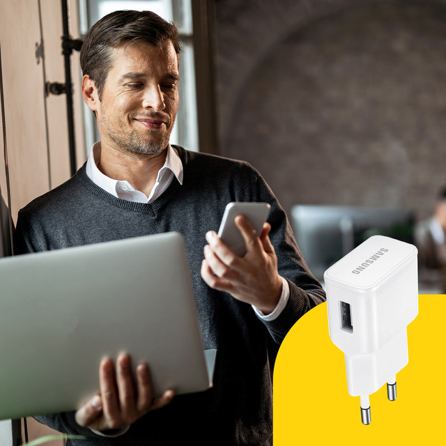 Oryginalna Ładowarka sieciowa Samsung EP-TA50EWE 7.75W + Kabel USB-C EP-DW700CWE 1.5m biały