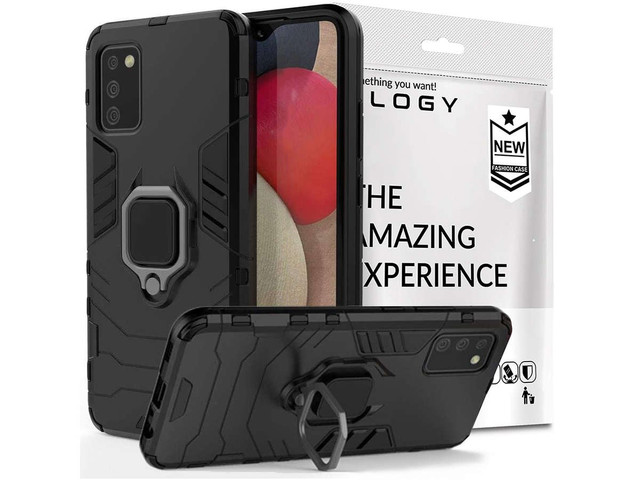 Etui Alogy Stand Ring Armor für Samsung Galaxy A02s/ A03s 164 mm schwarz