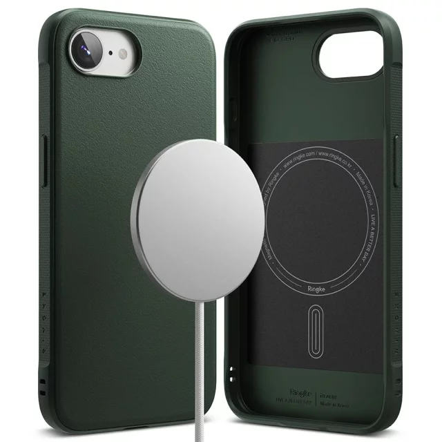 Etui Ringke Onyx Magnetic MagSafe do iPhone 16e Dark Green
