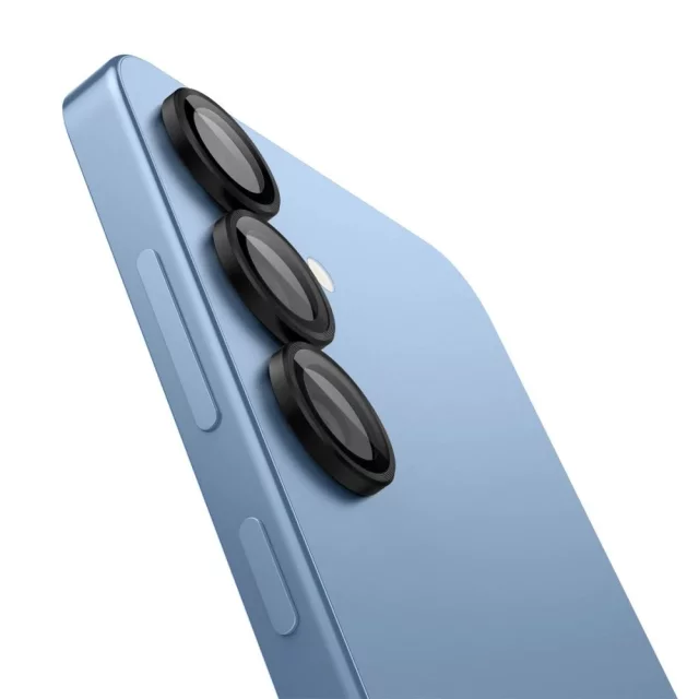 Kameraschutz für Samsung Galaxy S25 Plus Schwarz Spigen Optik Pro Glas.TR "EZ Fit" HD Kameraschutz 2er-Pack