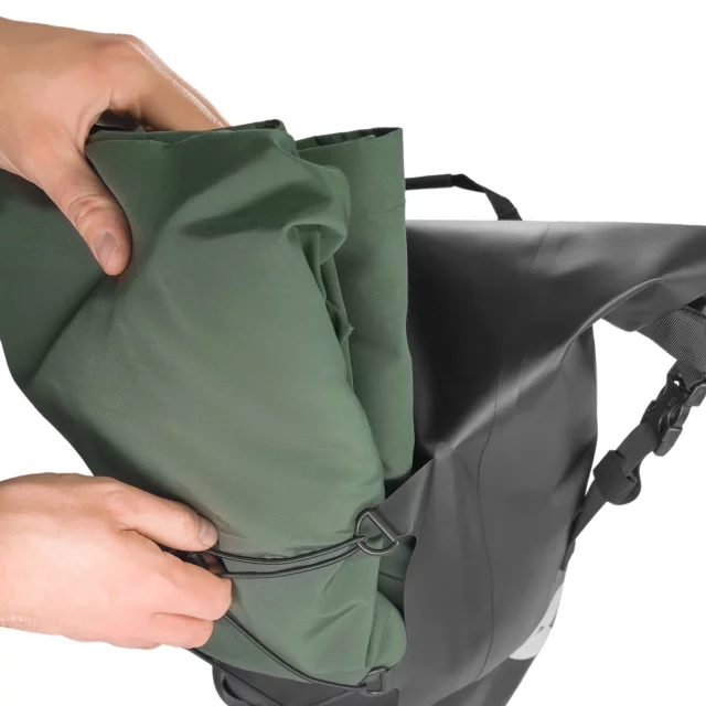 Wozinsky waterproof bicycle pannier bag 25l black (WBB24BK)