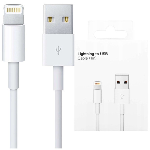 Kabel 1m Lightning auf USB-A USB für Apple iPhone, iPad, iPod BOX Weiß