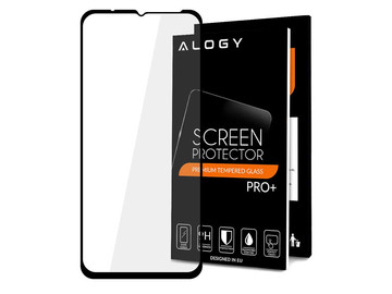 Alogy Full Glue Hüllenfreundliches Glas für Samsung Galaxy A12 2020/2021 Schwarz