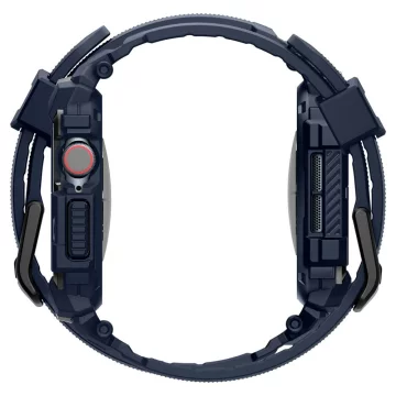 Hülle mit Armband für Apple Watch 10 (46 mm) Marineblau Spigen Rugged Armor Pro